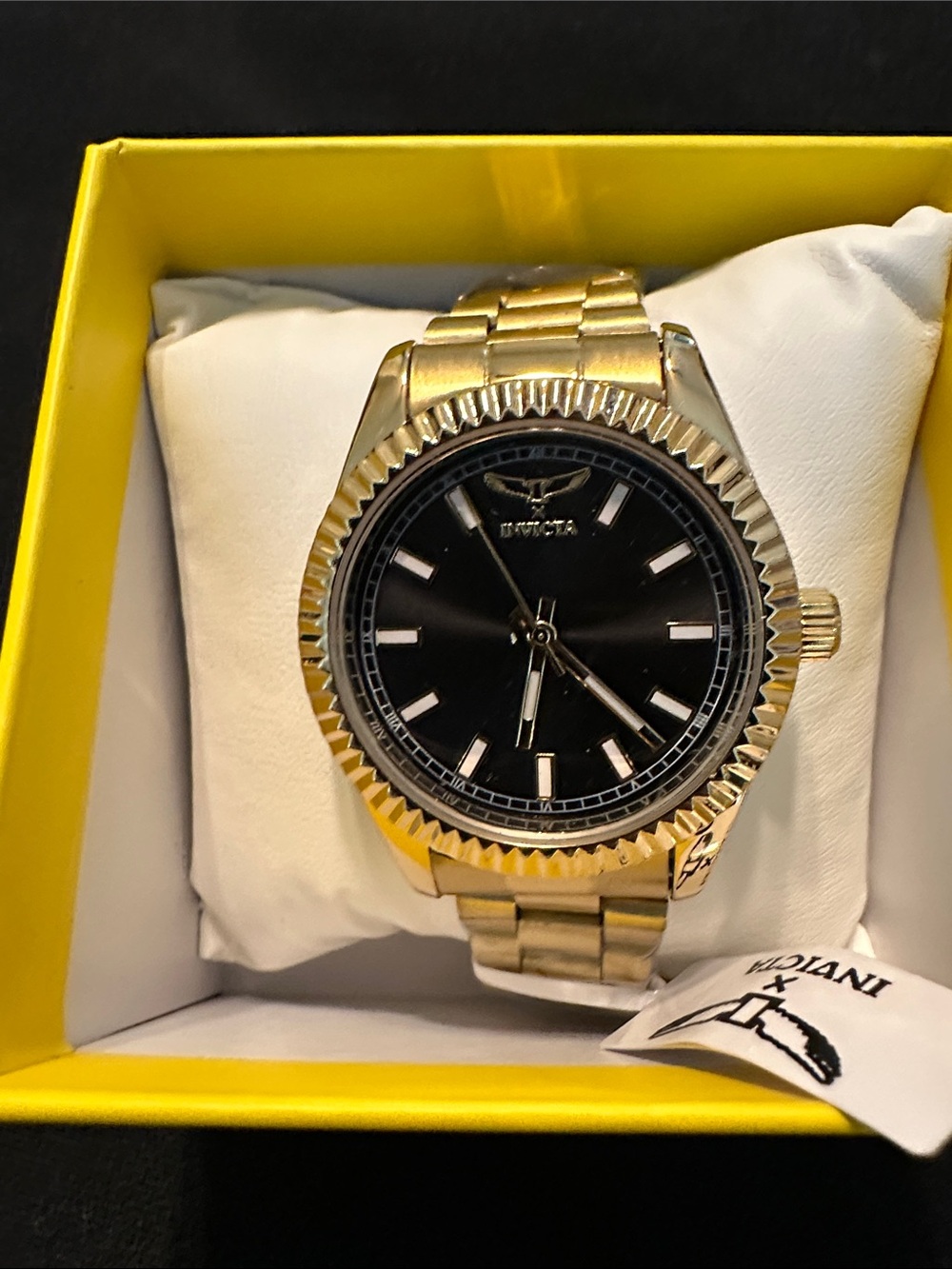 Invicta Gold and Black Men's Bracelet Watch